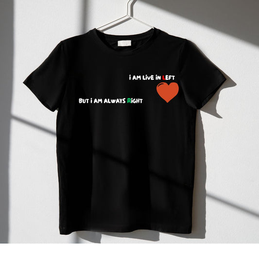 LEFT RIGHT BLACK T SHIRT